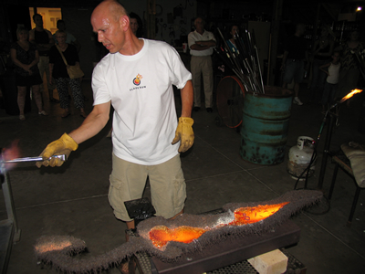 Bryan working at the Flame Run studio